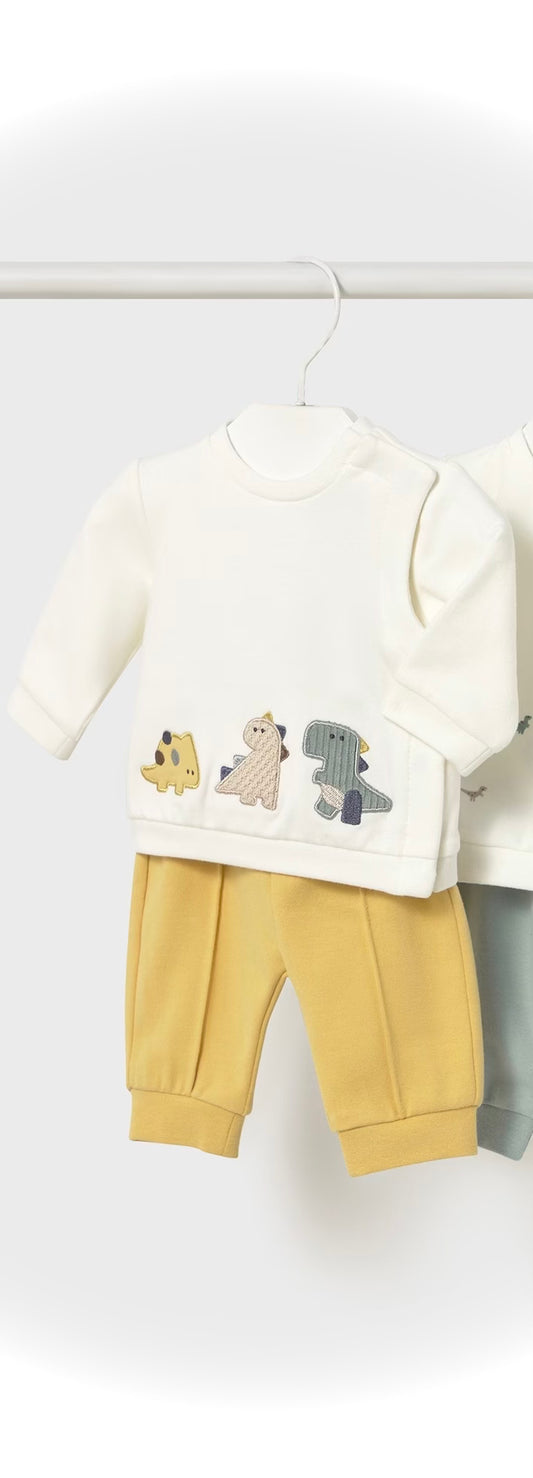 Mayoral - 2 pc Dinosaur Set - Mustard
