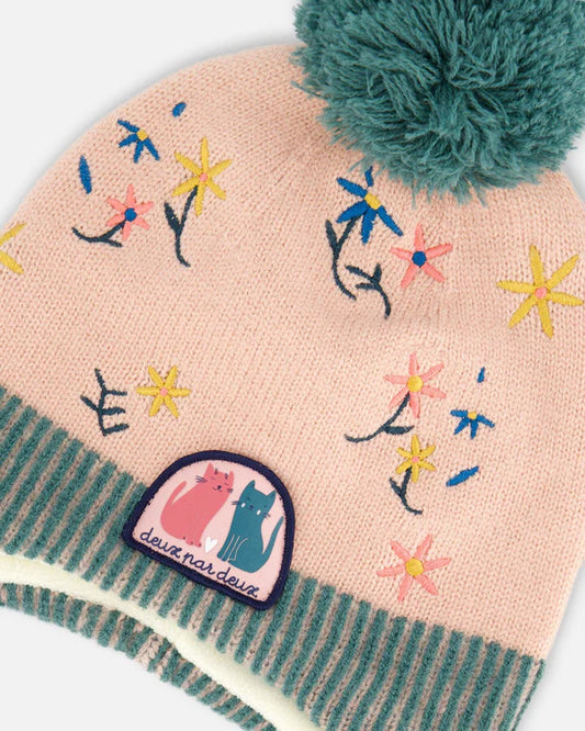 Deux Par Deux - Peruvian Knit Hat - Flowers