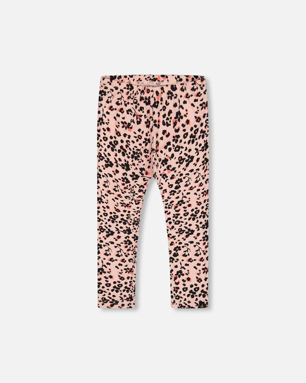 Deux par Deux - Leggings - Pink Leopard Flowers