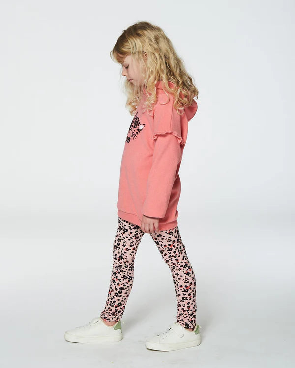 Deux par Deux - Leggings - Pink Leopard Flowers