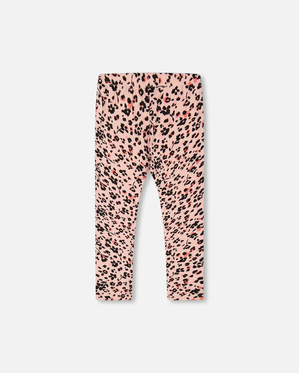 Deux par Deux - Leggings - Pink Leopard Flowers