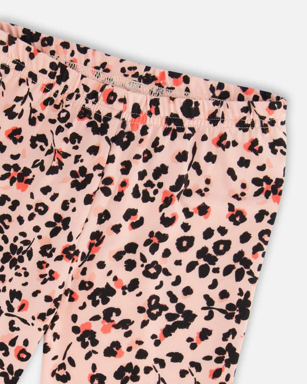 Deux par Deux - Leggings - Pink Leopard Flowers