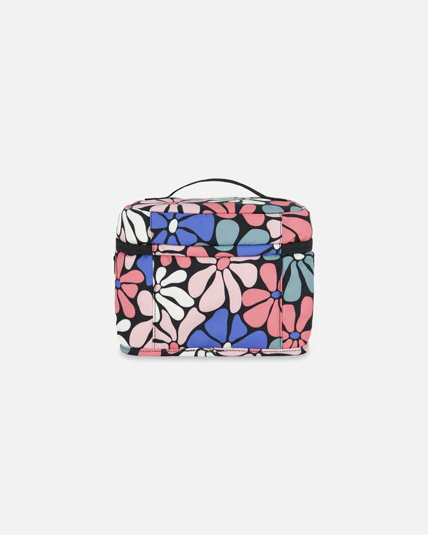 Deux Par Deux - Lunch Box Printed Retro Flowers/Boîte à lunch imprimé de fleurs rétro