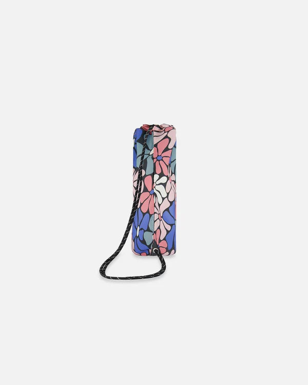 Deux Par Deux - Drawstring Bag Printed Retro Flowers/Sac à cordon imprimé fleurs rétro