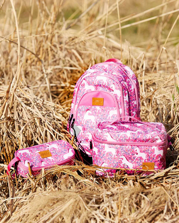 Deux Par Deux - Toddler Backpack Pink Printed Unicorn/Sac à dos pour tout-petit imprimé roses avec licornes