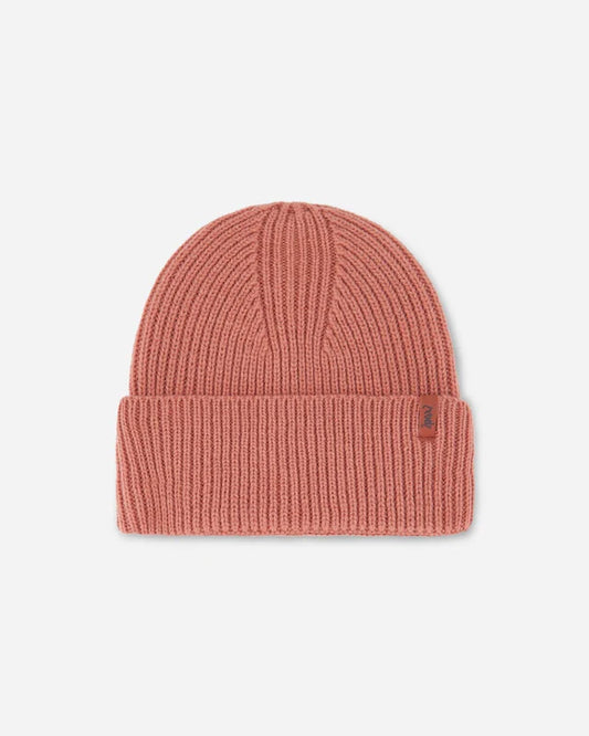 Deux Par Deux - Mid-Season Knit Hat Brown Pink