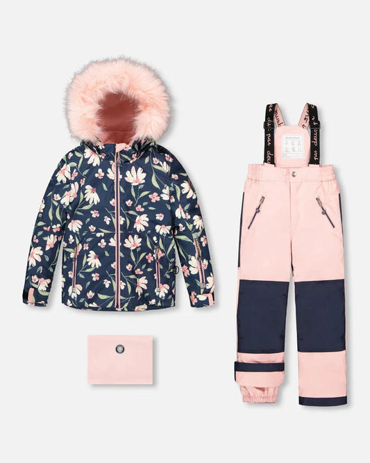 Deux Par Deux - Two Piece Snowsuit - Floral Print