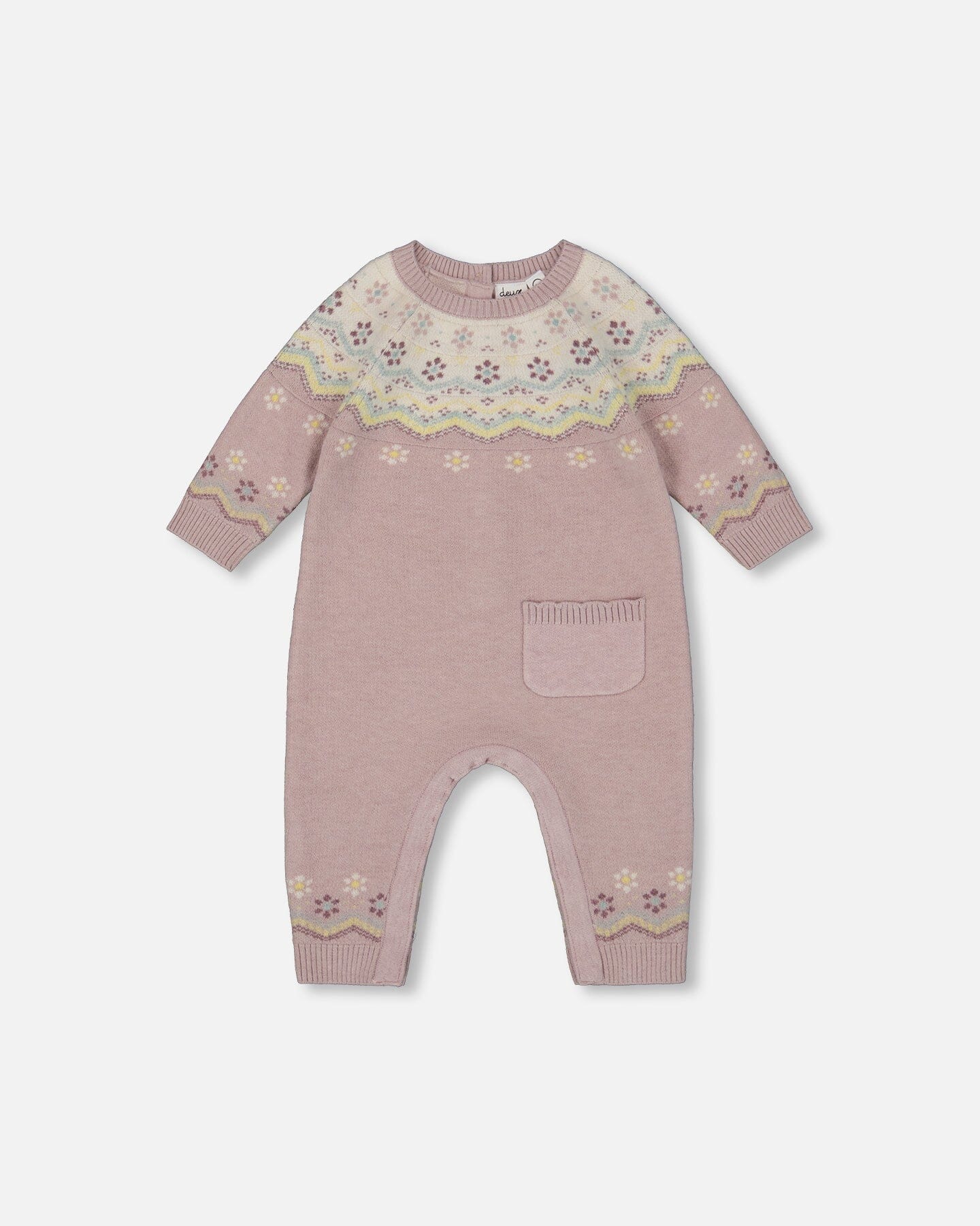 Deux Par Deux - Jacquard Knitted Romper - Keepsake Lilac