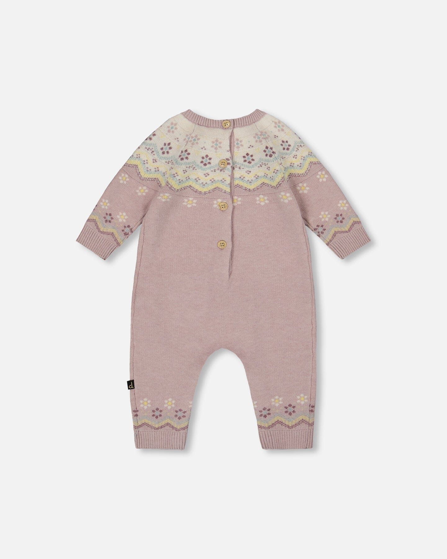Deux Par Deux - Jacquard Knitted Romper - Keepsake Lilac