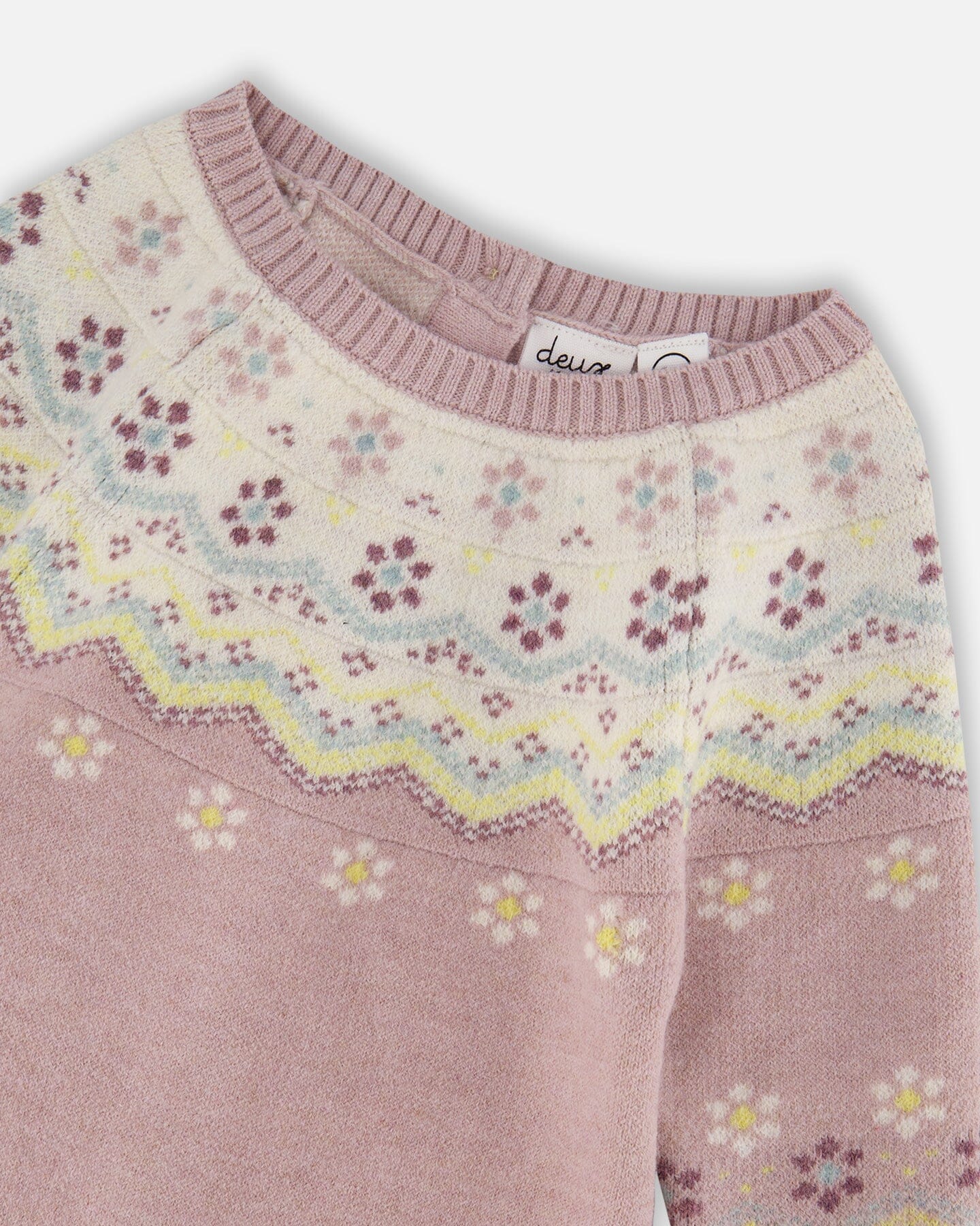Deux Par Deux - Jacquard Knitted Romper - Keepsake Lilac