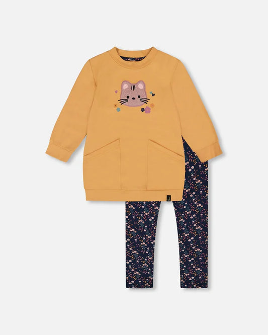 Deux Par Deux - Tunic & Legging Set - Golden Brown