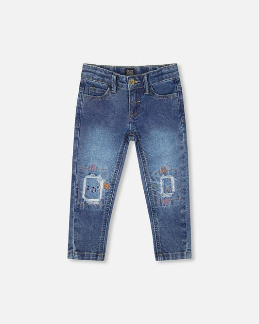 Deux par Deux - Denim With Embroideries - Blue