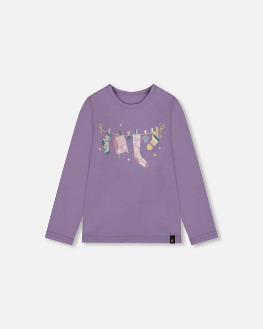 Deux Par Deux - Organic Cotton Long Sleeve Top - Dusk