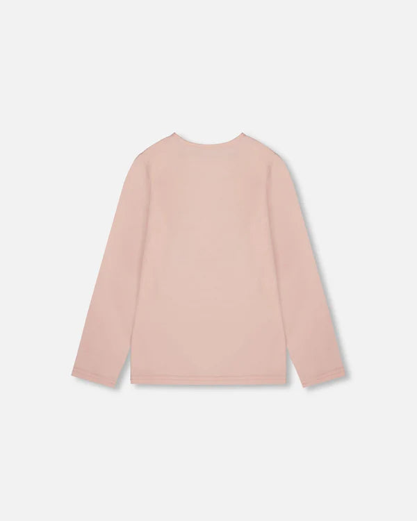 Deux par Deux - Organic Cotton Long Sleeve T-Shirt - Light Pink
