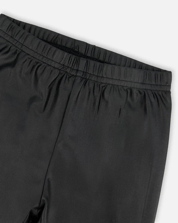 Deux par Deux - Shiny Stretch Jersey Leggings - Black