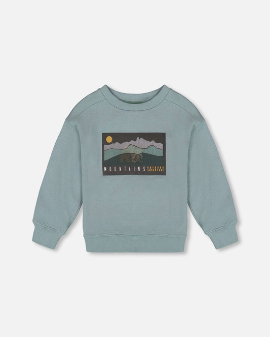 Deux Par Deux - French Terry Sweatshirt - Sage Green
