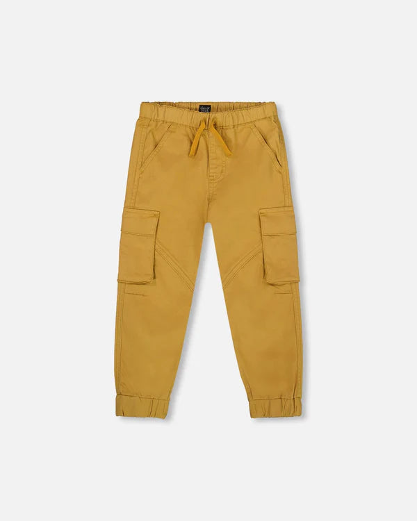 Deux par Deux - Twill Jogger Cargo Pants - Ochre
