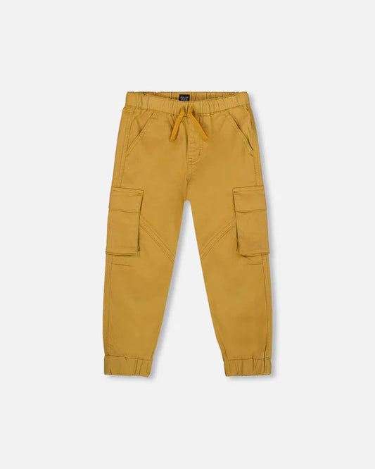 Deux par Deux - Twill Jogger Cargo Pants - Ochre