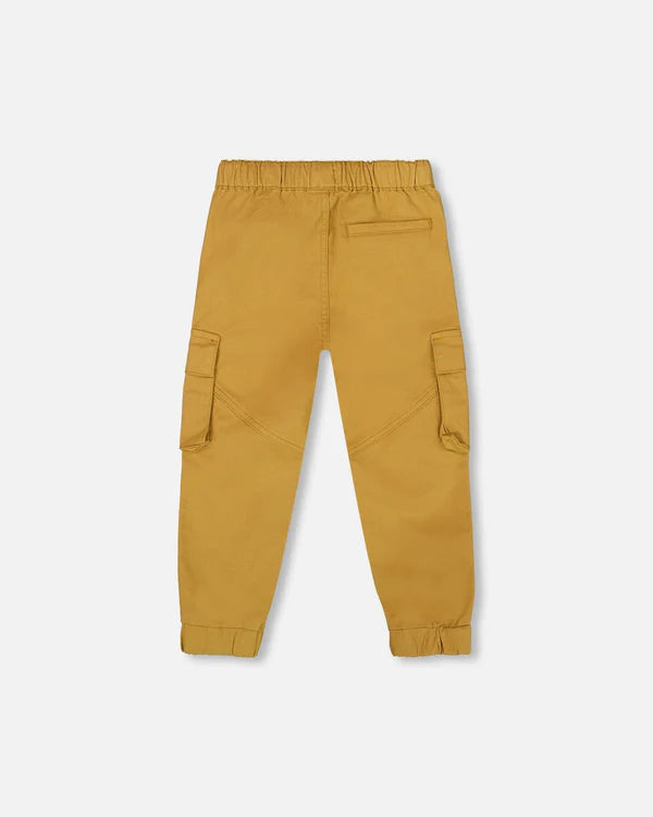 Deux par Deux - Twill Jogger Cargo Pants - Ochre