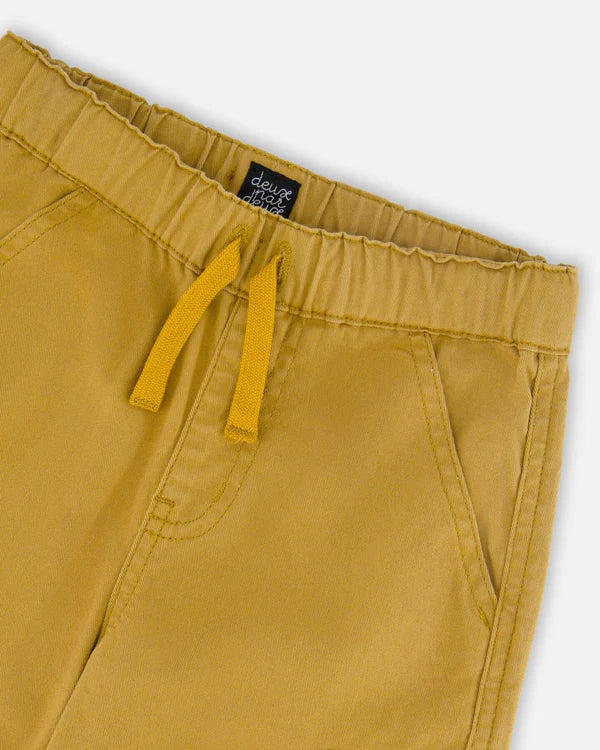 Deux par Deux - Twill Jogger Cargo Pants - Ochre