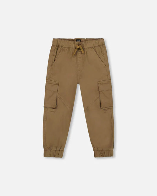Deux par Deux - Twill Jogger Cargo Pants - Taupe