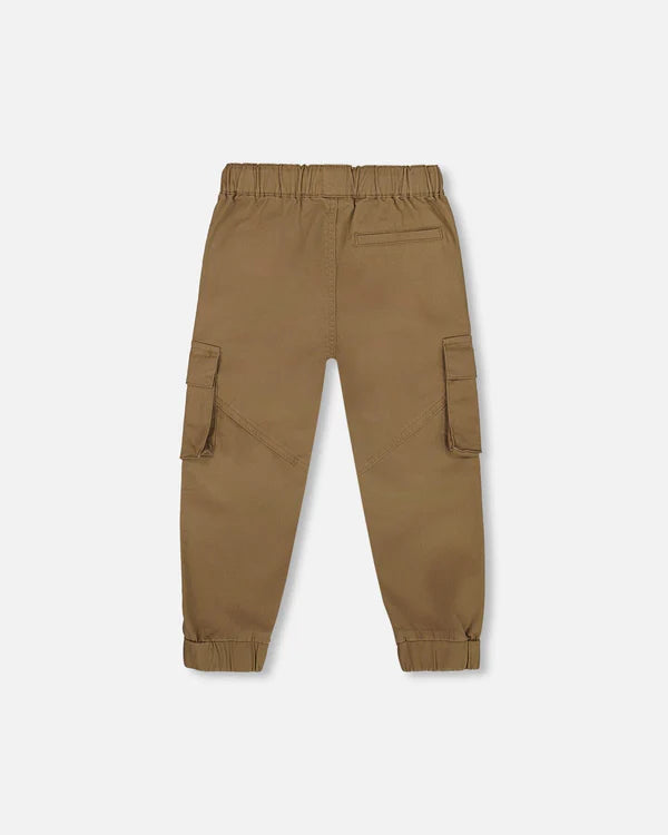 Deux par Deux - Twill Jogger Cargo Pants - Taupe