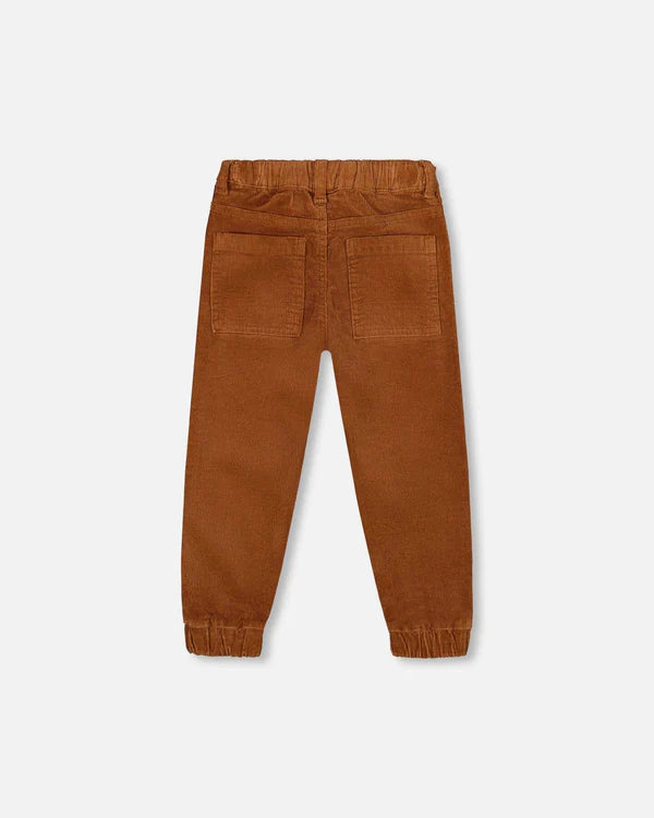 Deux par Deux - Stretch Corduroy Jogger Pants - Brown