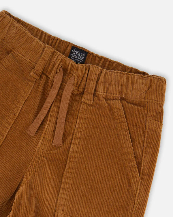 Deux par Deux - Stretch Corduroy Jogger Pants - Brown