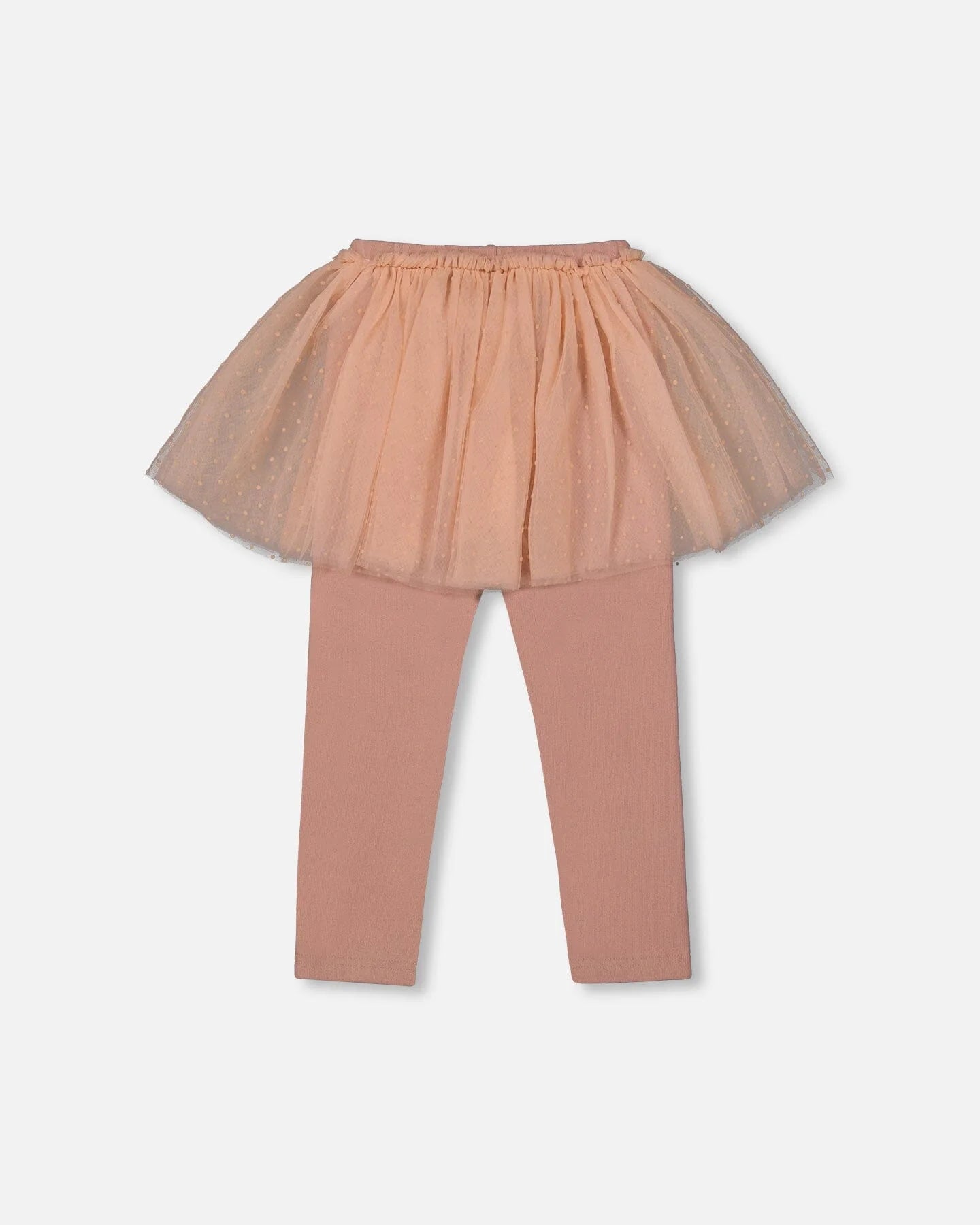 Deux Par Deux - Leggings with Tulle Skirt - Misty Rose