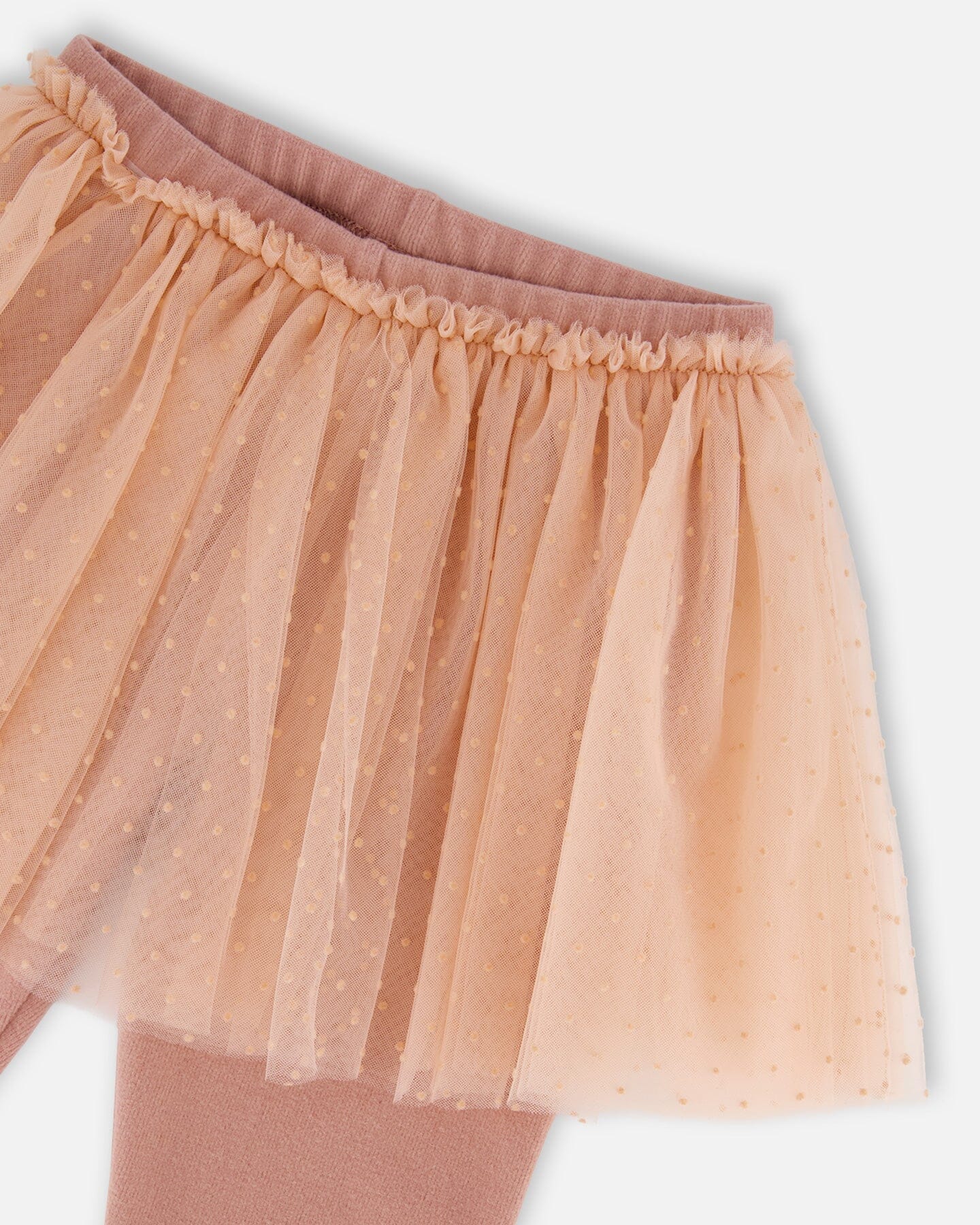 Deux Par Deux - Leggings with Tulle Skirt - Misty Rose
