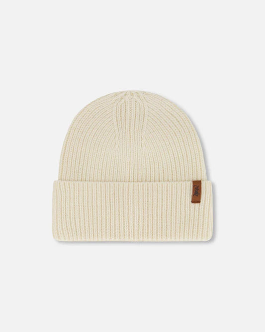Deux Par Deux - Mid-Season Knit Hat - Light Beige