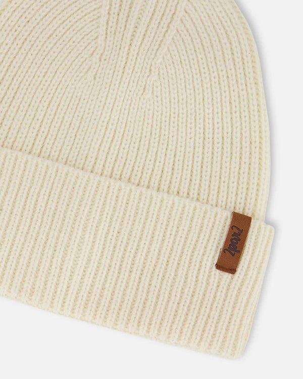 Deux Par Deux - Mid-Season Knit Hat - Light Beige