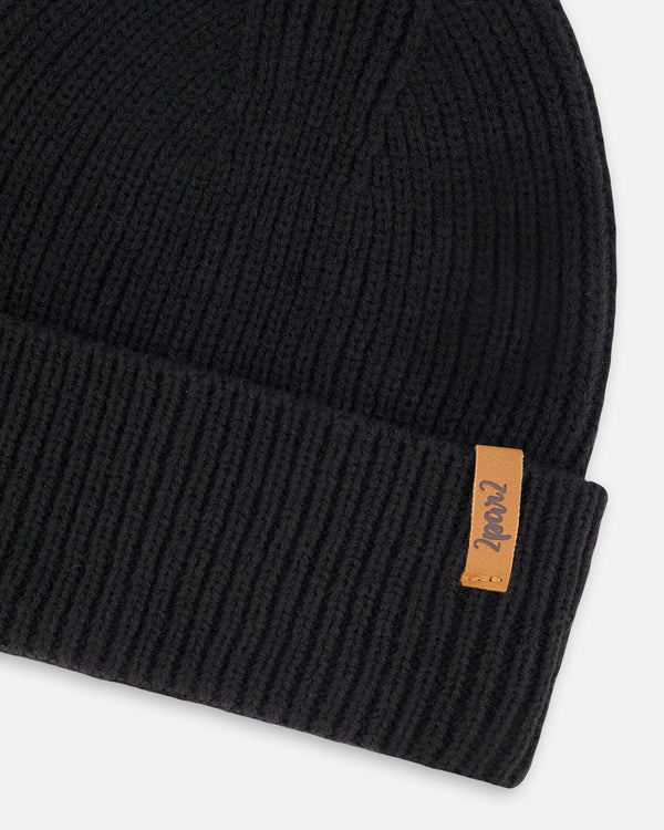 Deux Par Deux - Mid-Season Knit Hat - Black