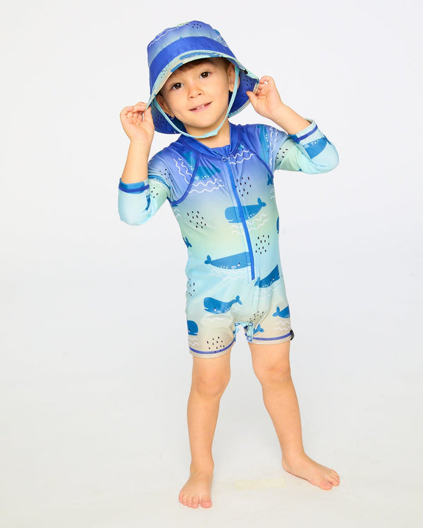 Deux par Deux - Long Sleeve Rashguard - Whale Print
