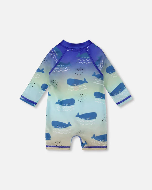 Deux par Deux - Long Sleeve Rashguard - Whale Print
