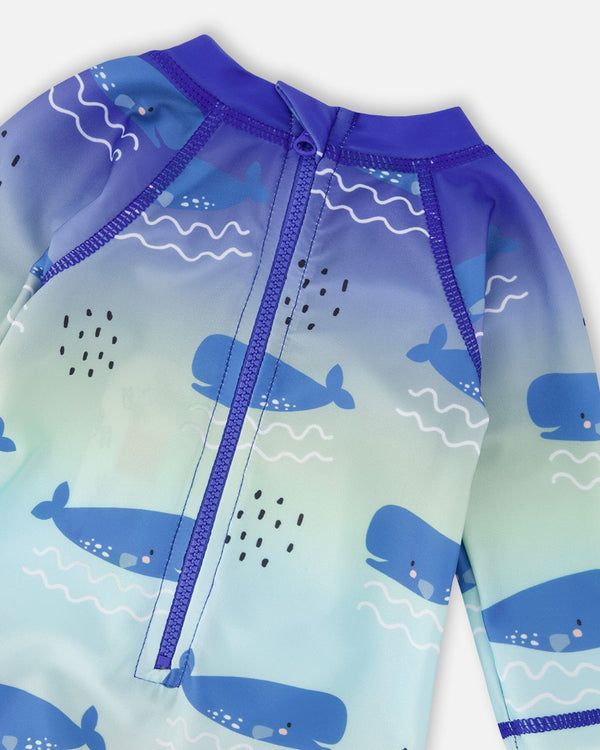 Deux par Deux - Long Sleeve Rashguard - Whale Print