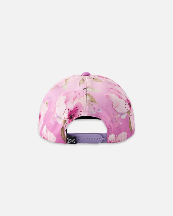 Deux par Deux - Cap - Purple Flower Print