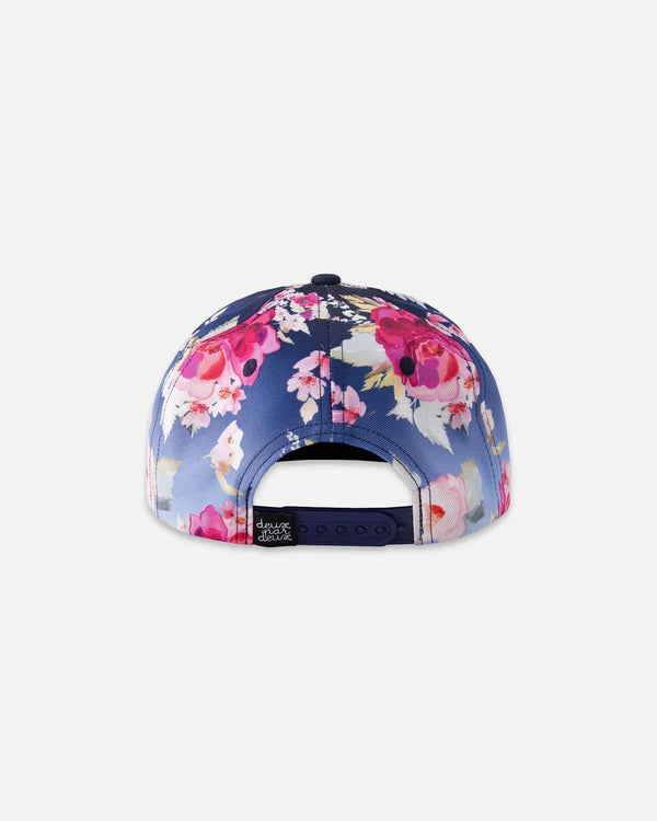 Deux par Deux - Cap - Blue Rose Print