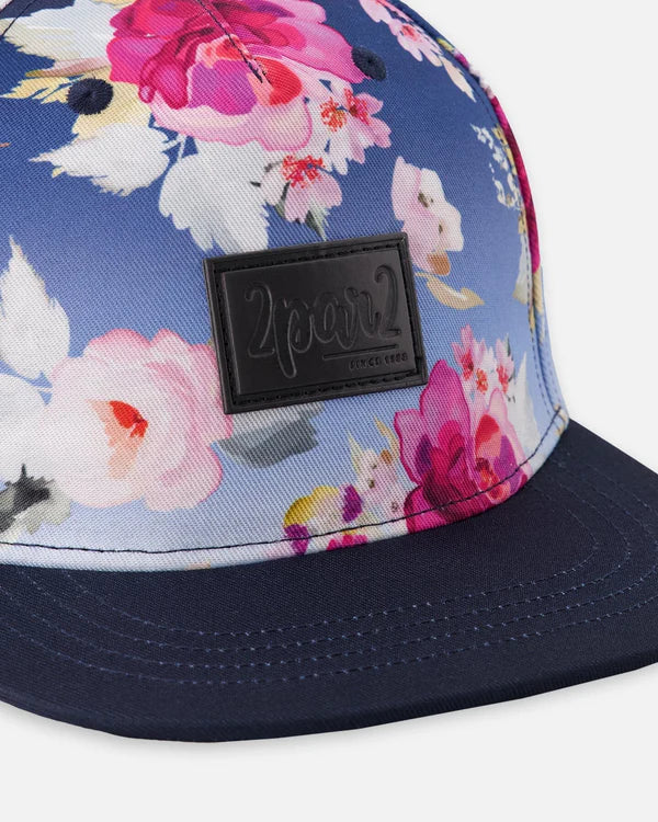 Deux par Deux - Cap - Blue Rose Print