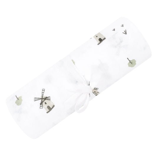 Perlimpinpin - Cotton Muslin Swaddle - Windmills