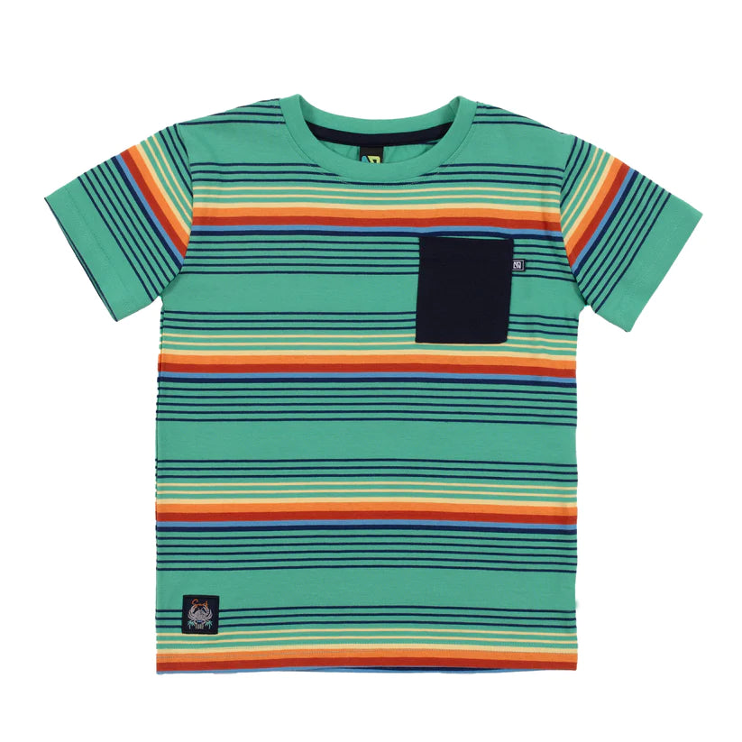 NANO - Mediterranean Striped T-Shirt/NANO - T-shirt Garçons Menthe