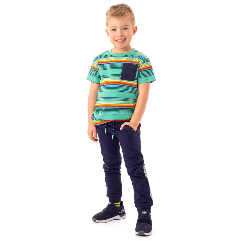 NANO - Mediterranean Striped T-Shirt/NANO - T-shirt Garçons Menthe