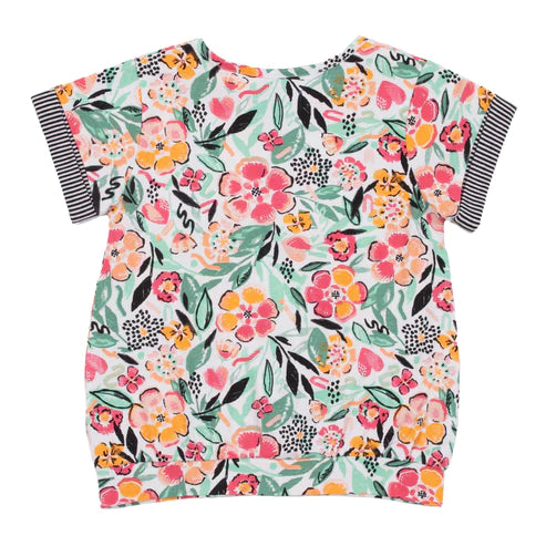 NANO - Picnic Flowers T-Shirt/Printed jersey T-shirt -Crewneck -Short sleeves  Fabric: 95% Cotton / 5% Elastane