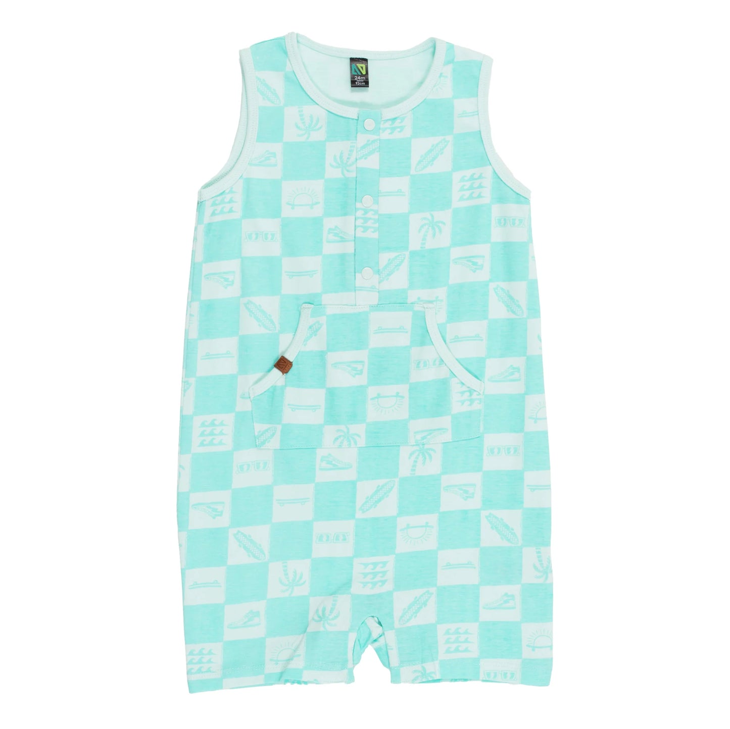 Nano - Skate Park Romper - Turquoise