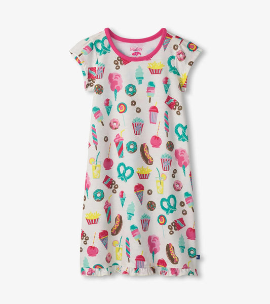 Hatley - Ruffle Hem Night Dress - Carnival Treats