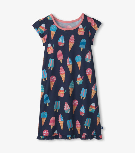 Hatley - Ruffle Hem Night Dress - Ice Cream Treats