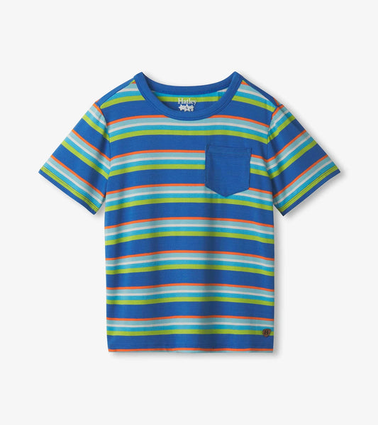 Hatley - Bamboo Tee - Sapphire Stripes