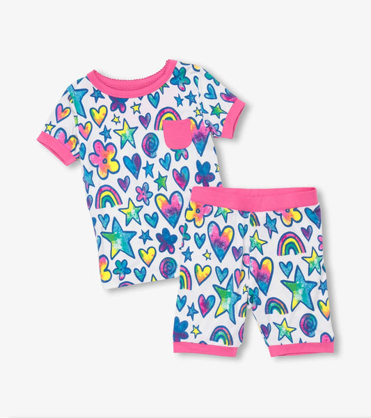 Hatley - Bamboo Short Pajama Set - Doodles