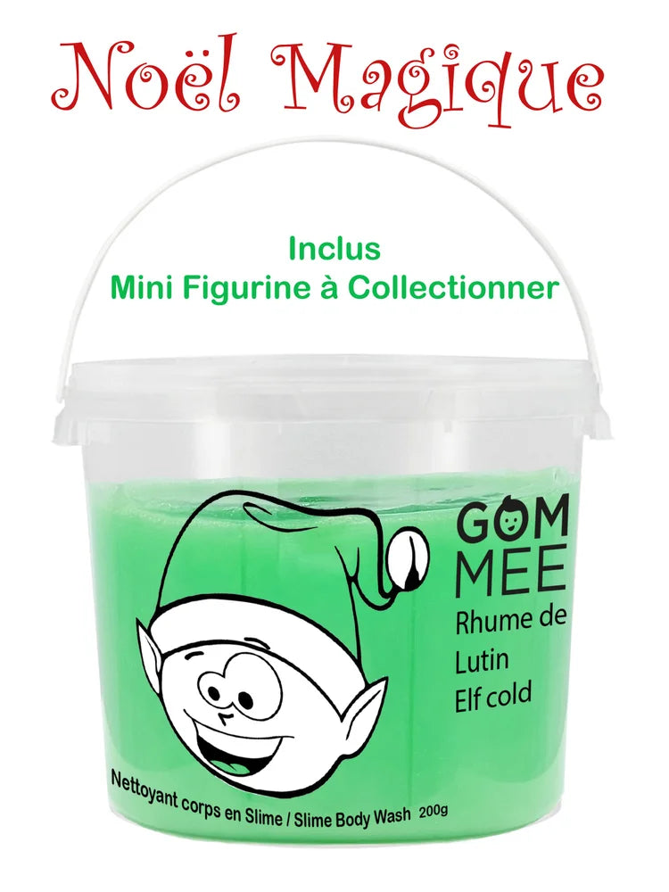 GOMMEE - Christmas Slime Bucket with Mini Figure - Elf Cold