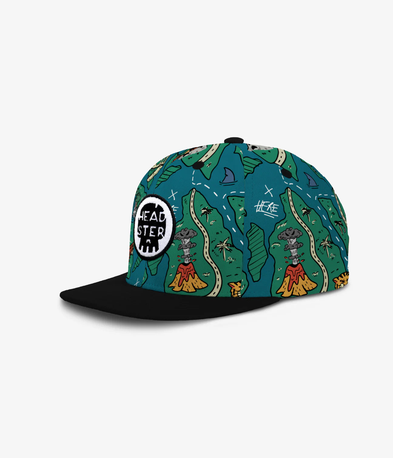 Headster - Treasure Map Snapback - Teal Steal